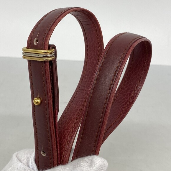 Cartier Must Shoulder Bag, Leather, Bordeaux, Women's - Picture 9 of 11